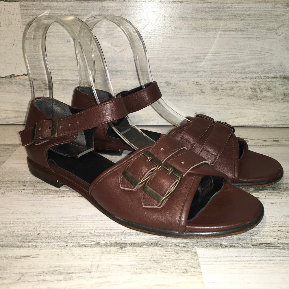 Why Who New Zealand Day Dreamer Leather Fisherman Sandals EU 38 US 7.5-8 Brown